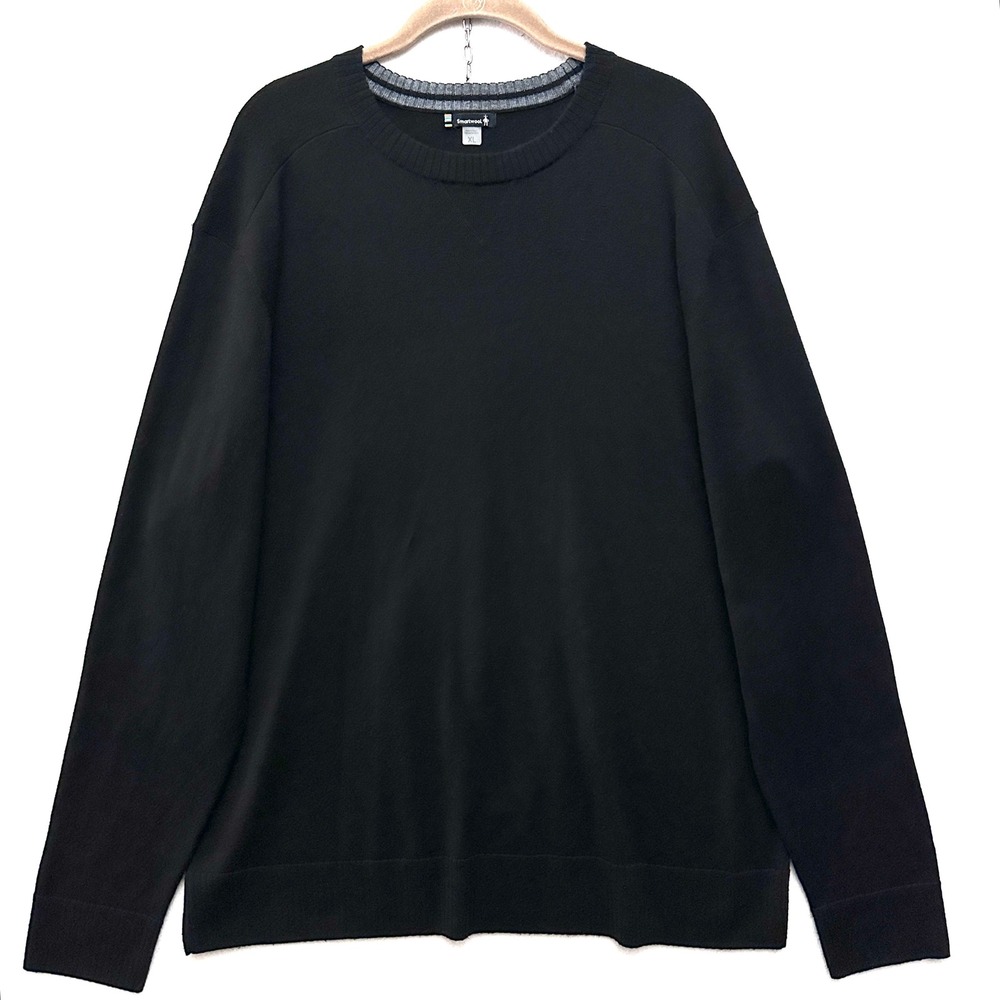 Smartwool Mens XL Black Merino Wool Crewneck Knit Sweater